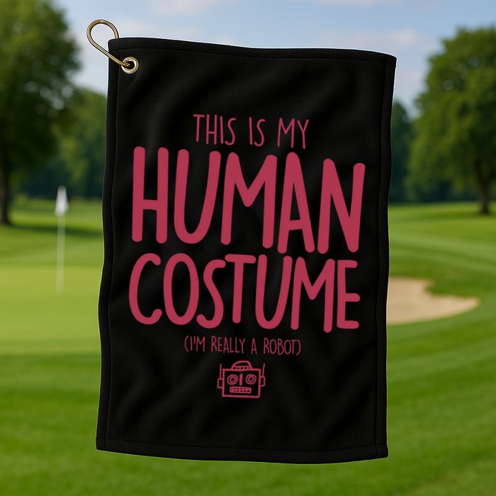 This Is My Human Costume I'm Really A Robot Golf Towel