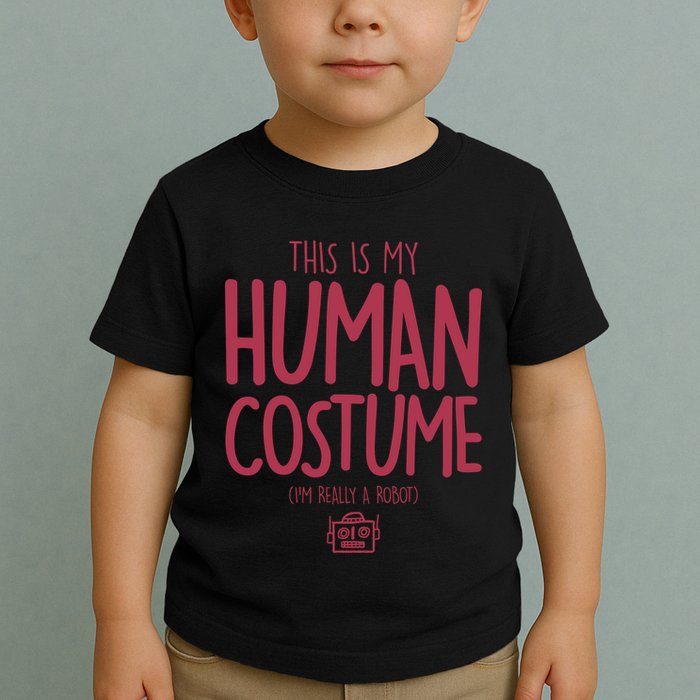 This Is My Human Costume I'm Really A Robot Toddler T-Shirt