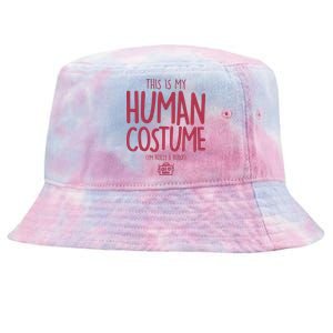 This Is My Human Costume I'm Really A Robot Tie-Dyed Bucket Hat