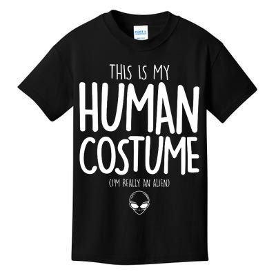 This Is My Human Costume I'm Really An Alien Kids T-Shirt