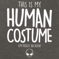 This Is My Human Costume I'm Really An Alien Cotton Canvas Backpack