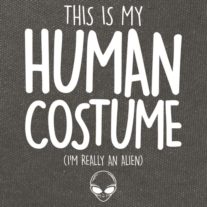 This Is My Human Costume I'm Really An Alien Cotton Canvas Backpack