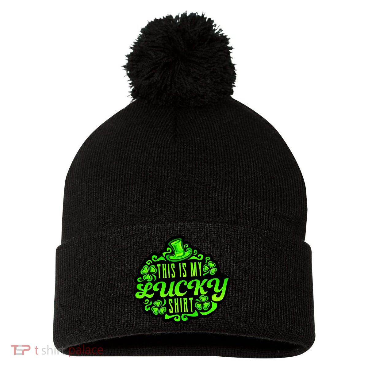 This is my Lucky Irish St. Patrick's Day Pom Pom 12in Knit Beanie