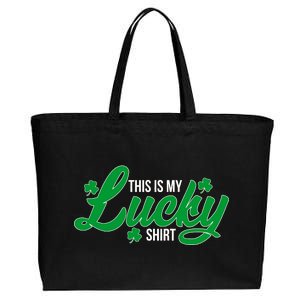 This is my Lucky Shirt St. Patrick's Day Cotton Canvas Jumbo Tote