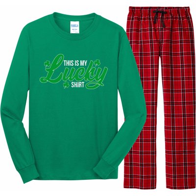 This is my Lucky Shirt St. Patrick's Day Long Sleeve Pajama Set