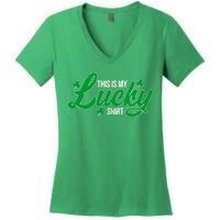 This is my Lucky Shirt St. Patrick's Day Women's V-Neck T-Shirt