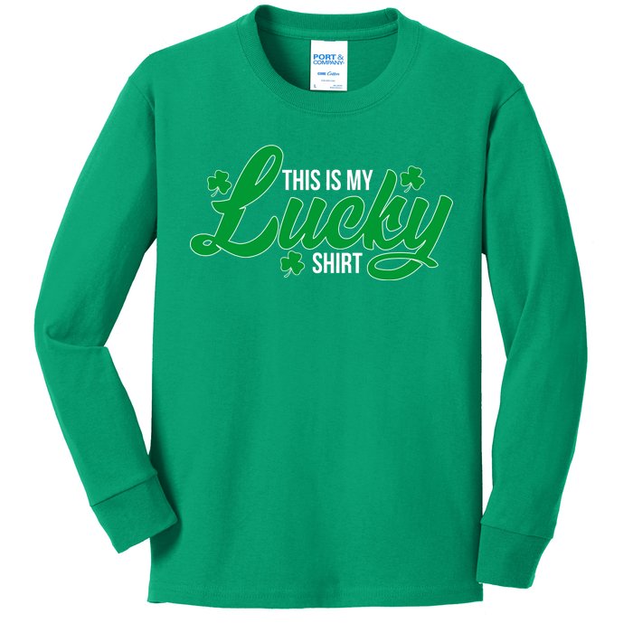 This is my Lucky Shirt St. Patrick's Day Kids Long Sleeve Shirt