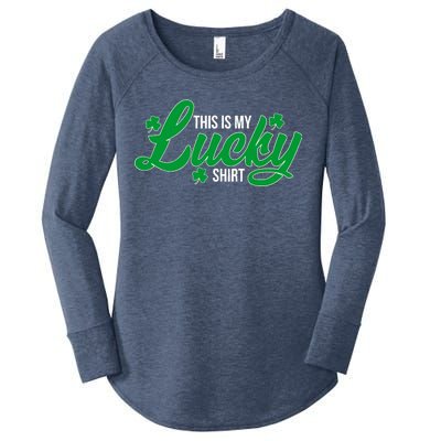 This is my Lucky Shirt St. Patrick's Day Women's Perfect Tri Tunic Long Sleeve Shirt