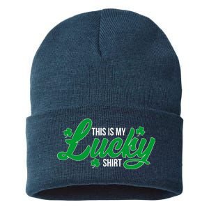 This is my Lucky Shirt St. Patrick's Day Sustainable Knit Beanie