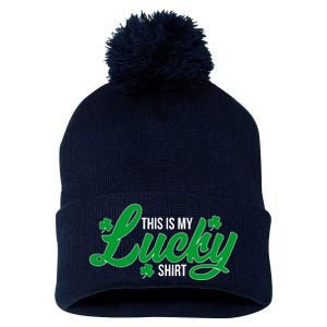 This is my Lucky Shirt St. Patrick's Day Pom Pom 12in Knit Beanie