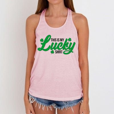 This is my Lucky Shirt St. Patrick's Day Women's Knotted Racerback Tank