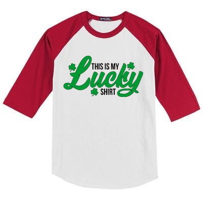 This is my Lucky Shirt St. Patrick's Day Kids Colorblock Raglan Jersey