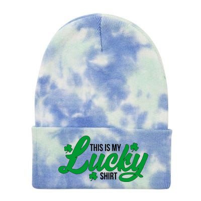 This is my Lucky Shirt St. Patrick's Day Tie Dye 12in Knit Beanie