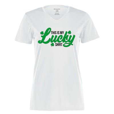 This is my Lucky Shirt St. Patrick's Day Women's Momentum V-Neck T-Shirt