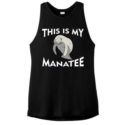 This Is My Manatee Ladies PosiCharge Tri-Blend Wicking Tank