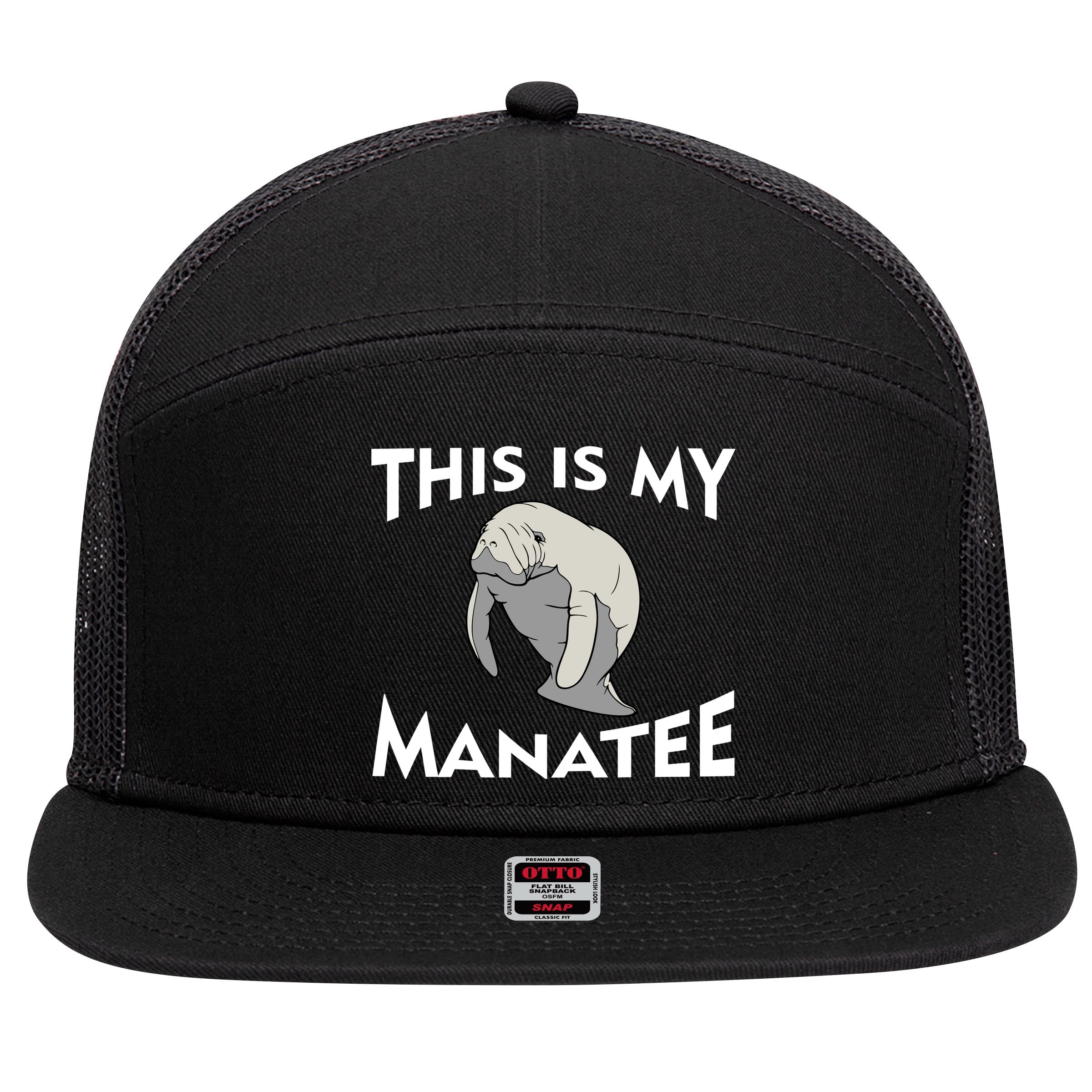 This Is My Manatee 7 Panel Mesh Trucker Snapback Hat