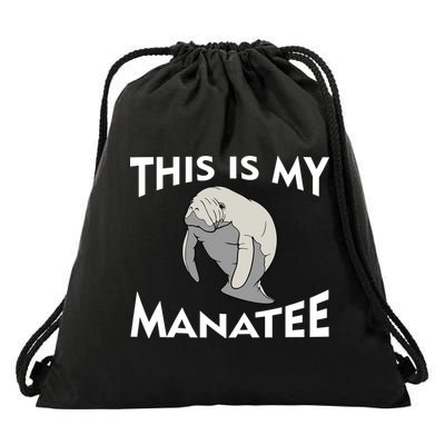 This Is My Manatee Drawstring Bag