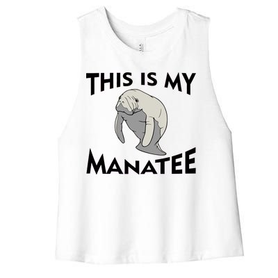 This Is My Manatee Women's Racerback Cropped Tank