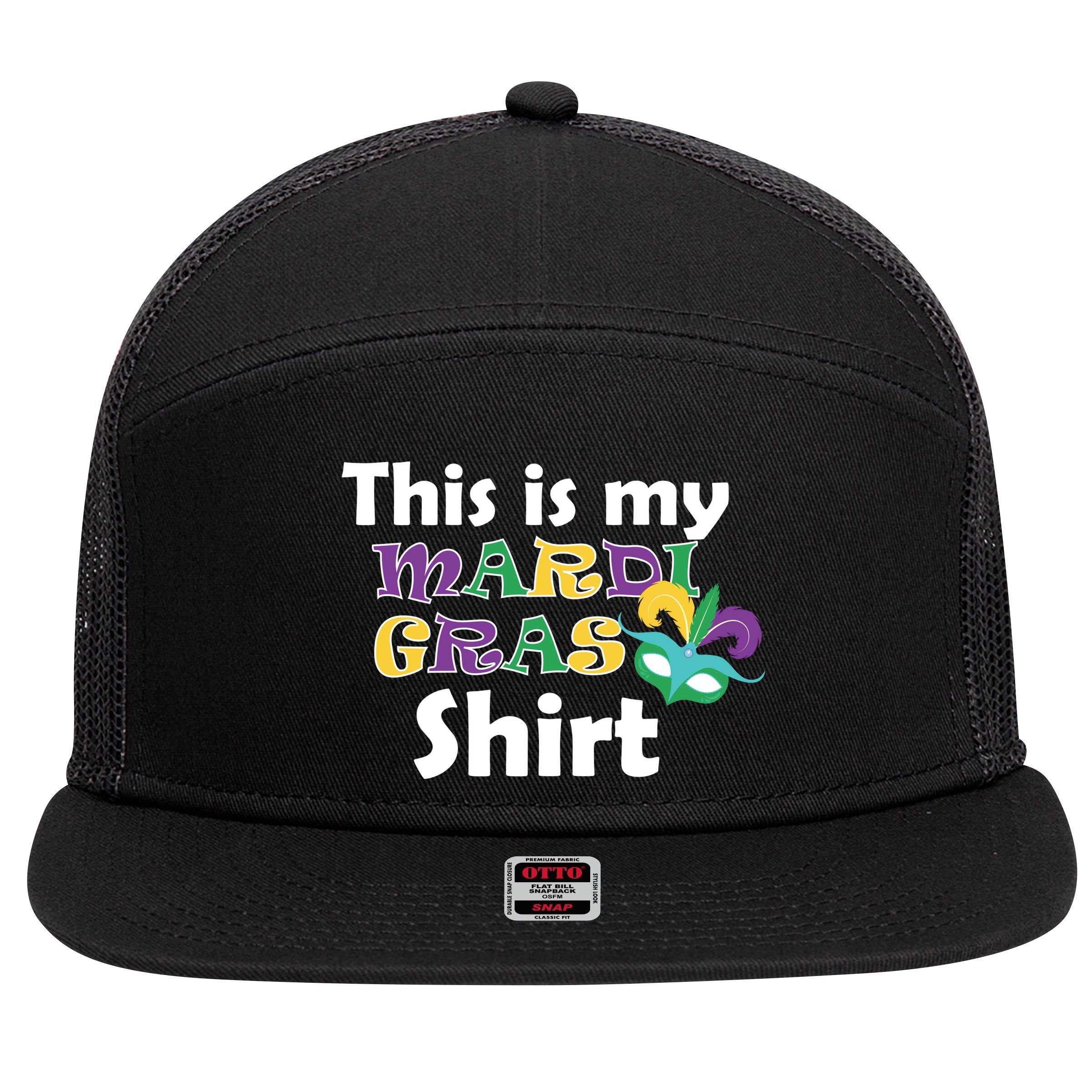 This Is My Mardi Gras 7 Panel Mesh Trucker Snapback Hat