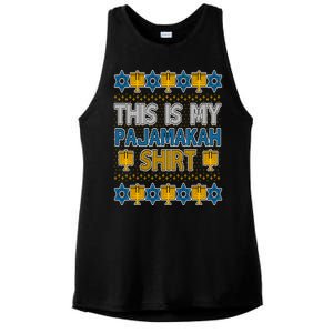 This Is My Pajamakah Shirt Ugly Hanukkah Sweater Ladies PosiCharge Tri-Blend Wicking Tank