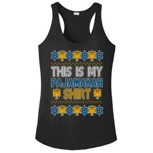 This Is My Pajamakah Shirt Ugly Hanukkah Sweater Ladies PosiCharge Competitor Racerback Tank