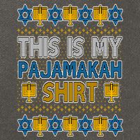 This Is My Pajamakah Shirt Ugly Hanukkah Sweater Cotton Canvas Backpack