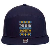 This Is My Pajamakah Shirt Ugly Hanukkah Sweater 7 Panel Mesh Trucker Snapback Hat
