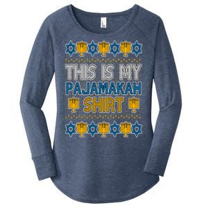 This Is My Pajamakah Shirt Ugly Hanukkah Sweater Women's Perfect Tri Tunic Long Sleeve Shirt