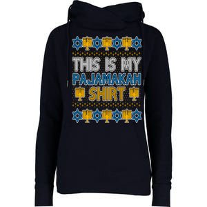 This Is My Pajamakah Shirt Ugly Hanukkah Sweater Womens Funnel Neck Pullover Hood