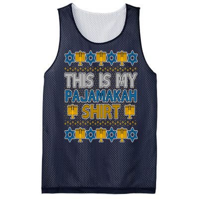 This Is My Pajamakah Shirt Ugly Hanukkah Sweater Mesh Reversible Basketball Jersey Tank