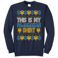 This Is My Pajamakah Shirt Ugly Hanukkah Sweater Tall Sweatshirt