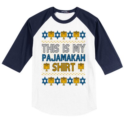 This Is My Pajamakah Shirt Ugly Hanukkah Sweater Baseball Sleeve Shirt