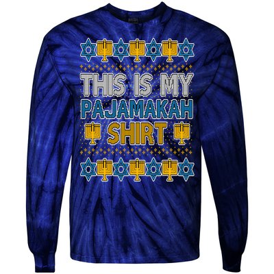 This Is My Pajamakah Shirt Ugly Hanukkah Sweater Tie-Dye Long Sleeve Shirt