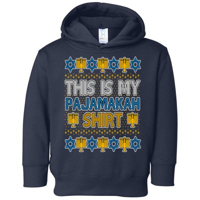 This Is My Pajamakah Shirt Ugly Hanukkah Sweater Toddler Hoodie