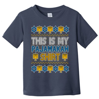This Is My Pajamakah Shirt Ugly Hanukkah Sweater Toddler T-Shirt
