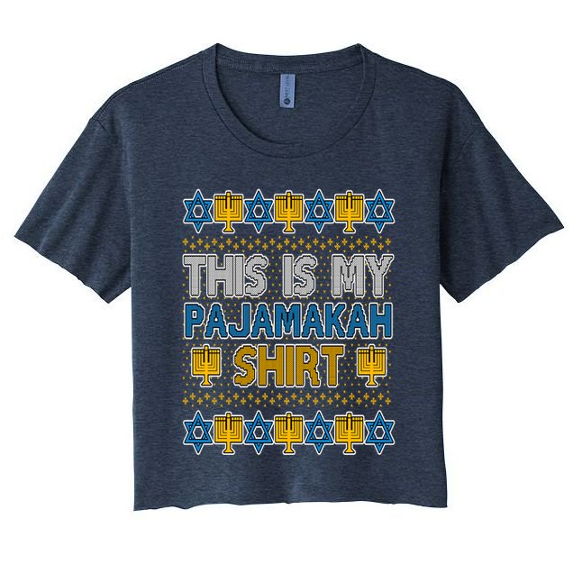 This Is My Pajamakah Shirt Ugly Hanukkah Sweater Crop Top