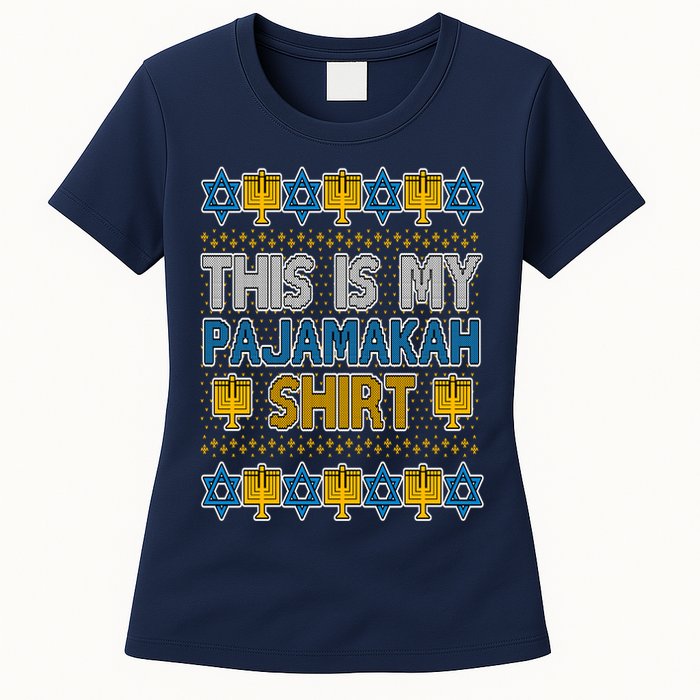 This Is My Pajamakah Shirt Ugly Hanukkah Sweater Womens T-Shirt