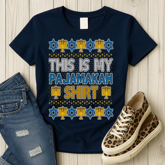 This Is My Pajamakah Shirt Ugly Hanukkah Sweater Womens T-Shirt