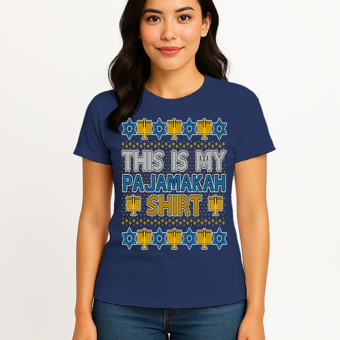 This Is My Pajamakah Shirt Ugly Hanukkah Sweater Womens T-Shirt