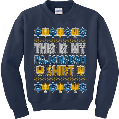 This Is My Pajamakah Shirt Ugly Hanukkah Sweater Kids Sweatshirt