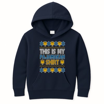This Is My Pajamakah Shirt Ugly Hanukkah Sweater Kids Hoodie
