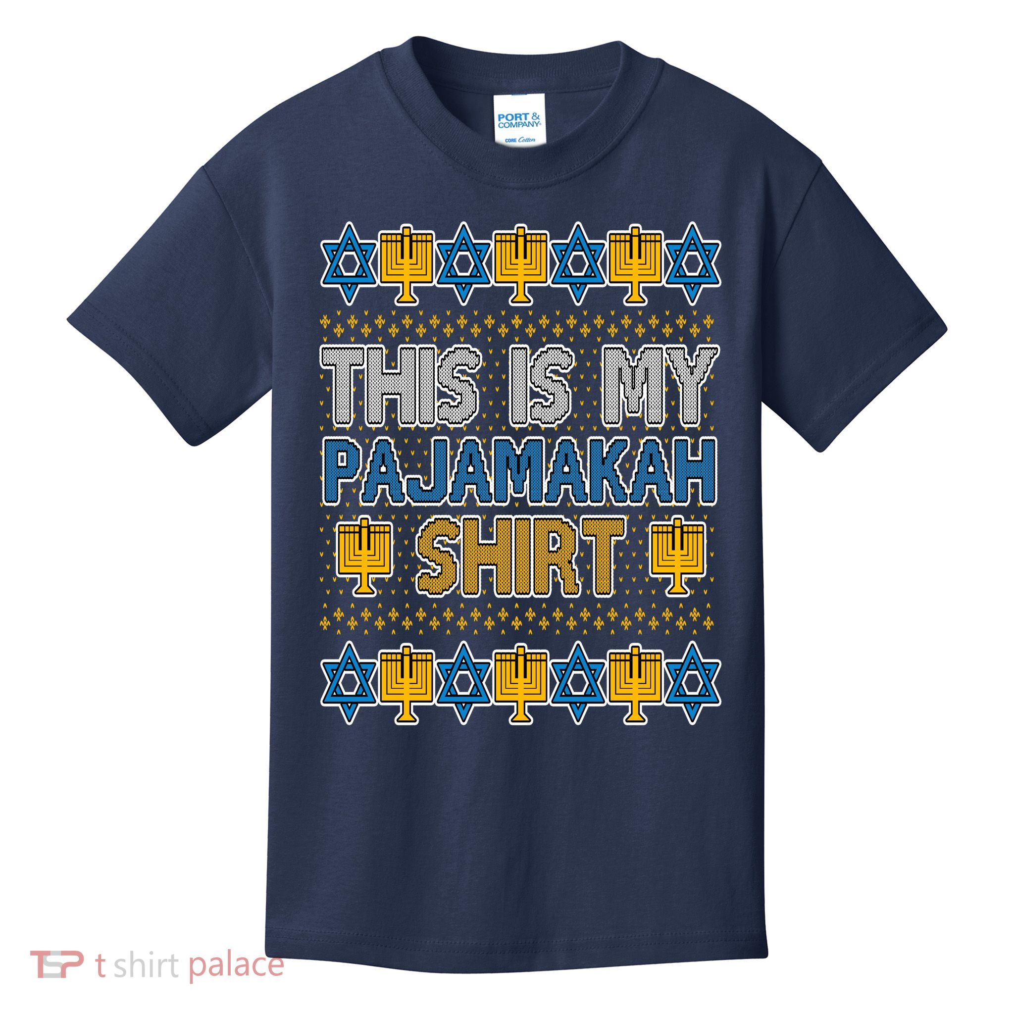 This Is My Pajamakah Shirt Ugly Hanukkah Sweater Kids T-Shirt