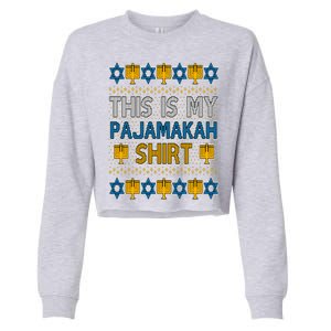 This Is My Pajamakah Shirt Ugly Hanukkah Sweater Cropped Pullover Crew