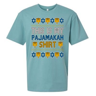 This Is My Pajamakah Shirt Ugly Hanukkah Sweater Sueded Cloud Jersey T-Shirt