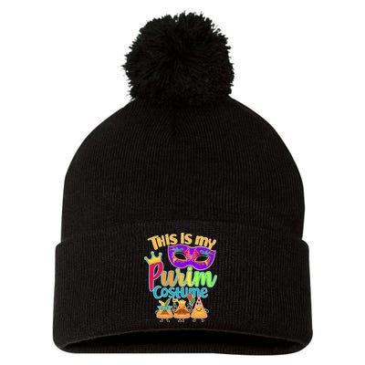 This Is My Purim Costume Pom Pom 12in Knit Beanie