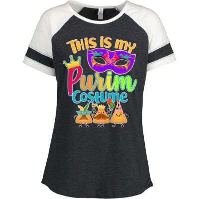 This Is My Purim Costume Enza Ladies Jersey Colorblock Tee