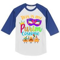 This Is My Purim Costume Kids Colorblock Raglan Jersey