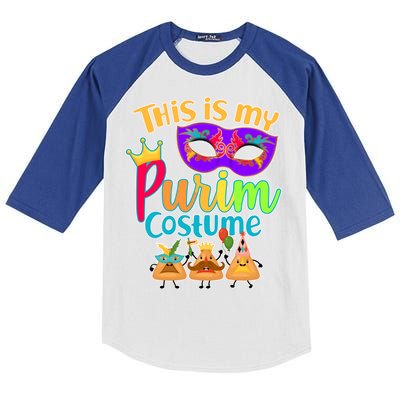 This Is My Purim Costume Kids Colorblock Raglan Jersey