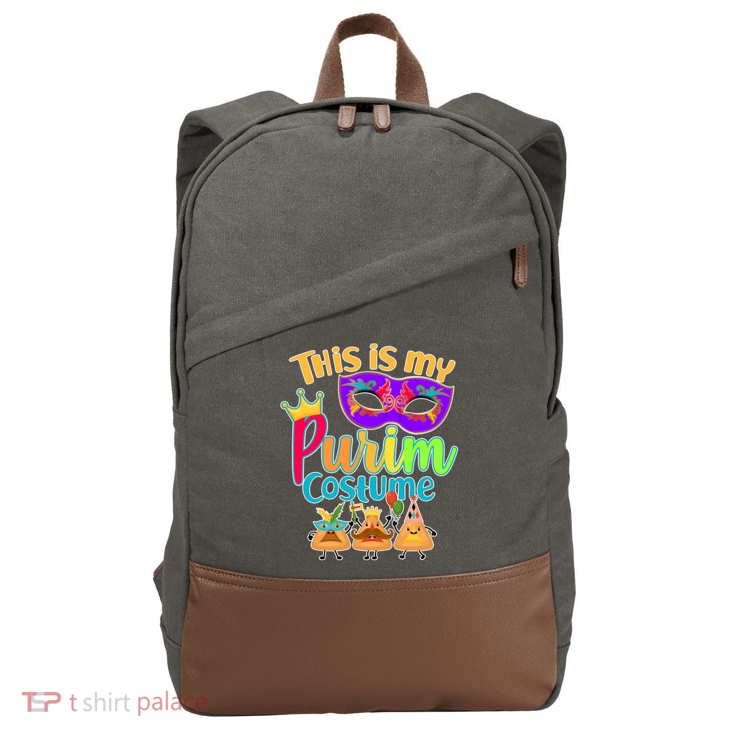 This Is My Purim Costume Cotton Canvas Backpack