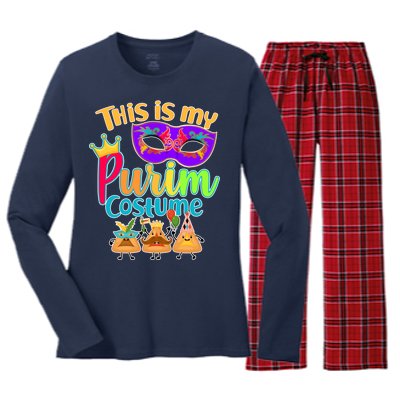 This Is My Purim Costume Women's Long Sleeve Flannel Pajama Set 